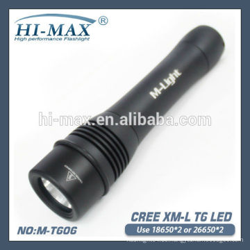 Cree xm-l t6 führte 100meter 26650 Batterie Bailong Tauchen Fackel